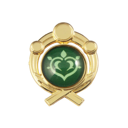 Genshin Impact Sumeru Vision Pins - Anime Character Element Badge Lapel Brooch Collectible Accessories