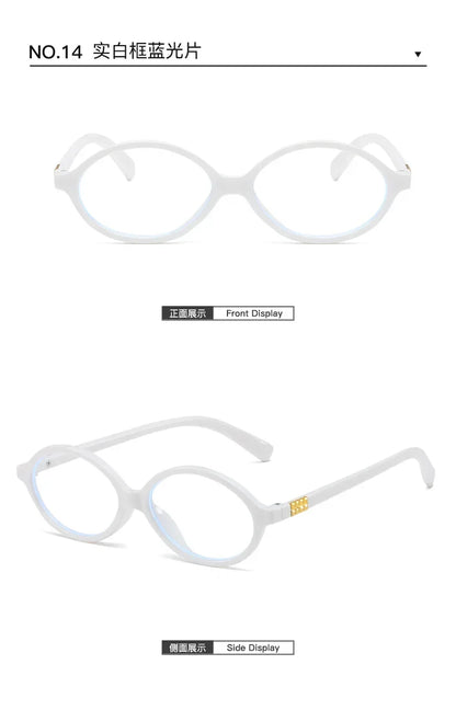 Women's Oval Sunglasses – Retro Small Frame UV400 Clear Lens Fashion Eyewear