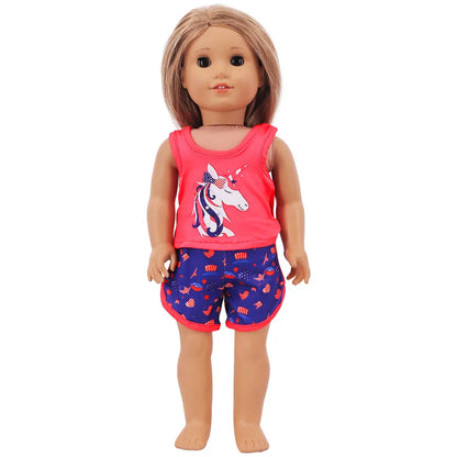 Doll Clothes Multi-Style Daily Set – Pajamas & Home Wear for 43cm Born Baby Dolls & 18-Inch American Dolls, Our Generation Toy Gift