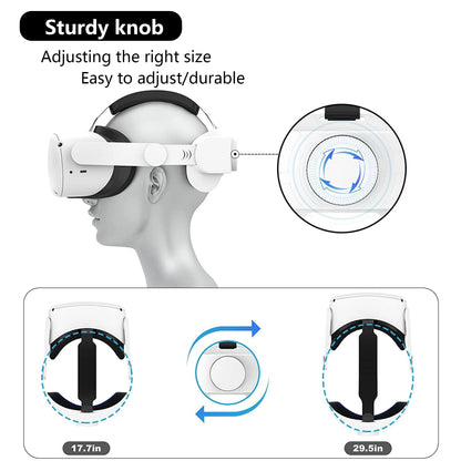 HUNDAI Adjustable Elite Head Strap for Meta Quest 2, Quest 3 & Quest 3S