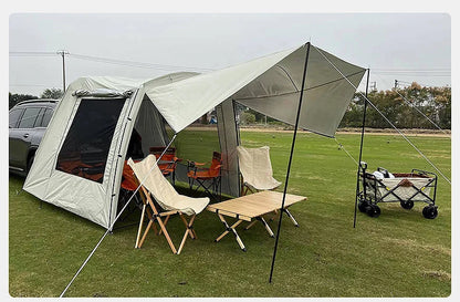 Lohascamping Car Box Docking Tent – Portable Waterproof SUV Tail Tent for 3-4 People, Large Dome Sunshade Tunnel Style Tent