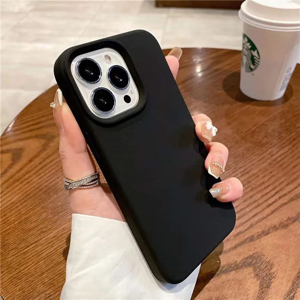 Liquid Silicone iPhone Case – Soft Shockproof Back Cover for iPhone 16/15/14/13/12/11 Pro Max