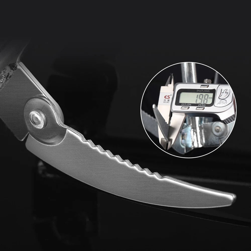 Foldable 4-Claw Anchor Sickle: Efficient Water Grass Cutter for Fishing & Aquatic Plant Maintenance - Essential Tackle Supply