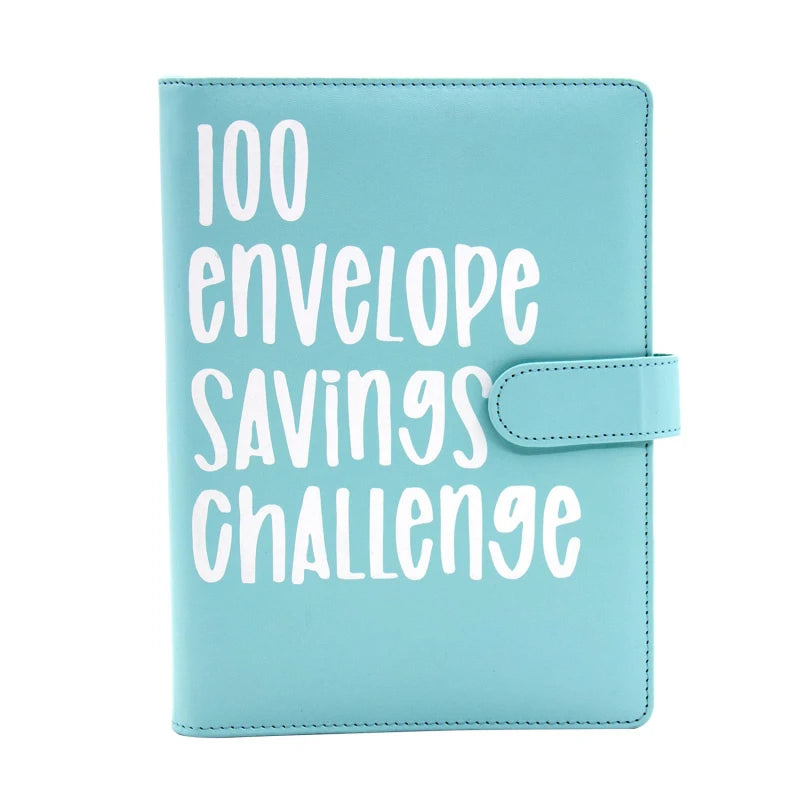 100 Day Couple's Challenge Journal – PU Leather Loose-Leaf Savings Book with Magnetic Buckle, Save & Make Money Notebook