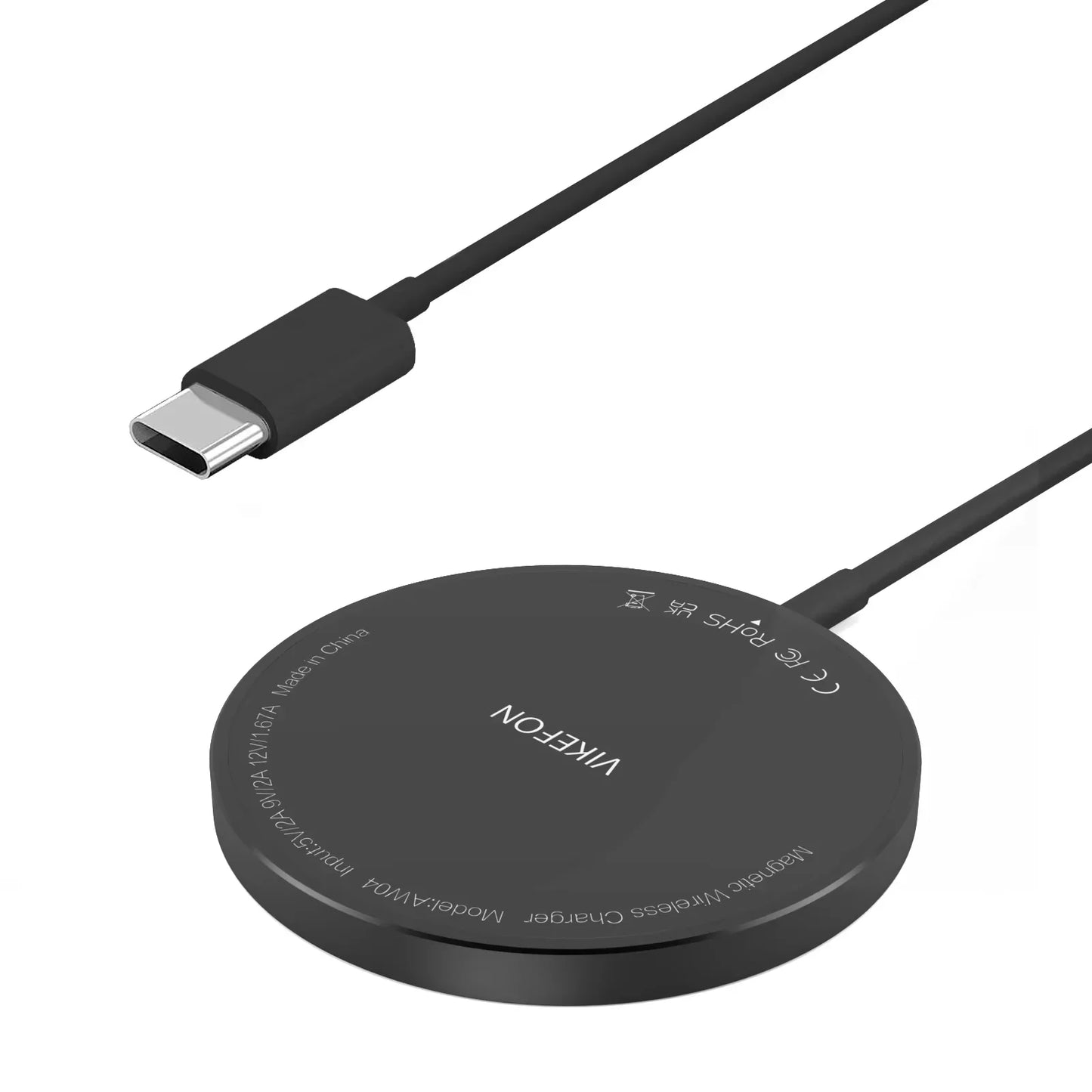 100W Magnetic Wireless Charger Pad with USB & Type-C — Fast Charging Dock for MagSafe iPhone 16/15/14/13/12 Pro Max