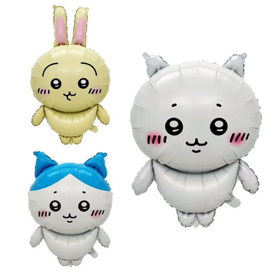 Chiikawa Cartoon Foil Balloon – Hachiware & Usagi Helium Party Decoration & Baby Bath Toy