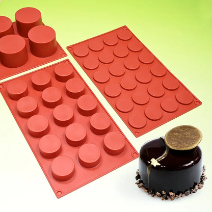 Cylinder-Shaped Silicone Mold — DIY Soap, Chocolate, Cookie Sandwich, Jelly, Pudding & Candy Baking Tool