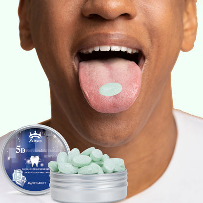 Travel Toothpaste Tablets - 50-Pack Chewable Mint Deep-Cleansing Fresh Breath