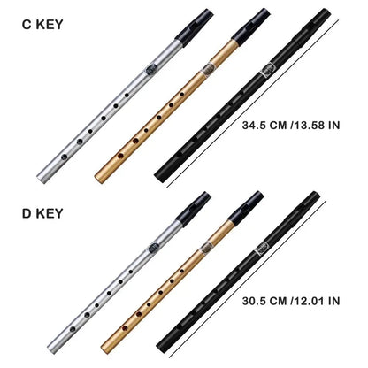 Irish Tin Whistle – Key of C/D Penny Whistle, Easy-to-Learn Classical Instrument for Beginners