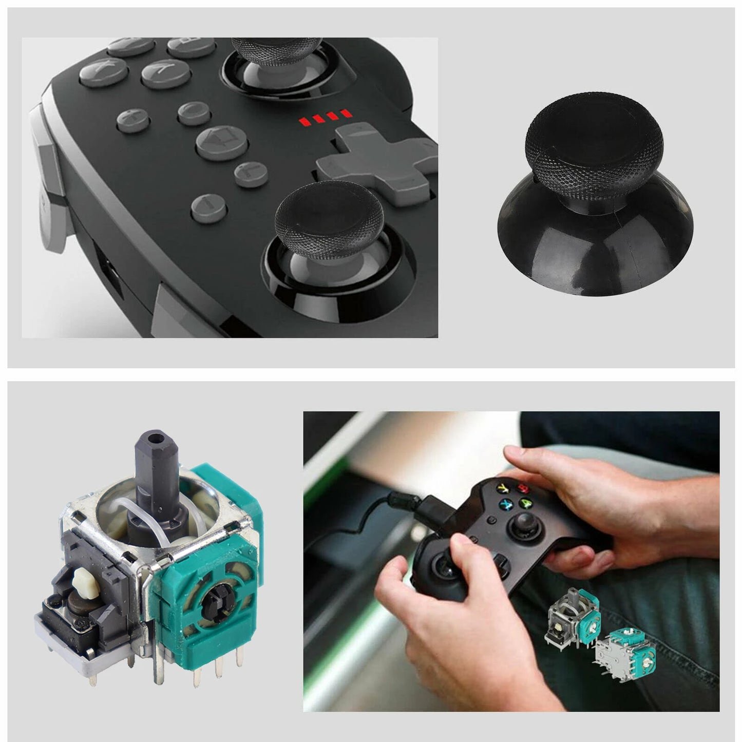 Replacement Joystick for Xbox One & Series X/S Controllers — 3D Analog Thumbsticks with T6/T8 Screwdriver Repair Kit