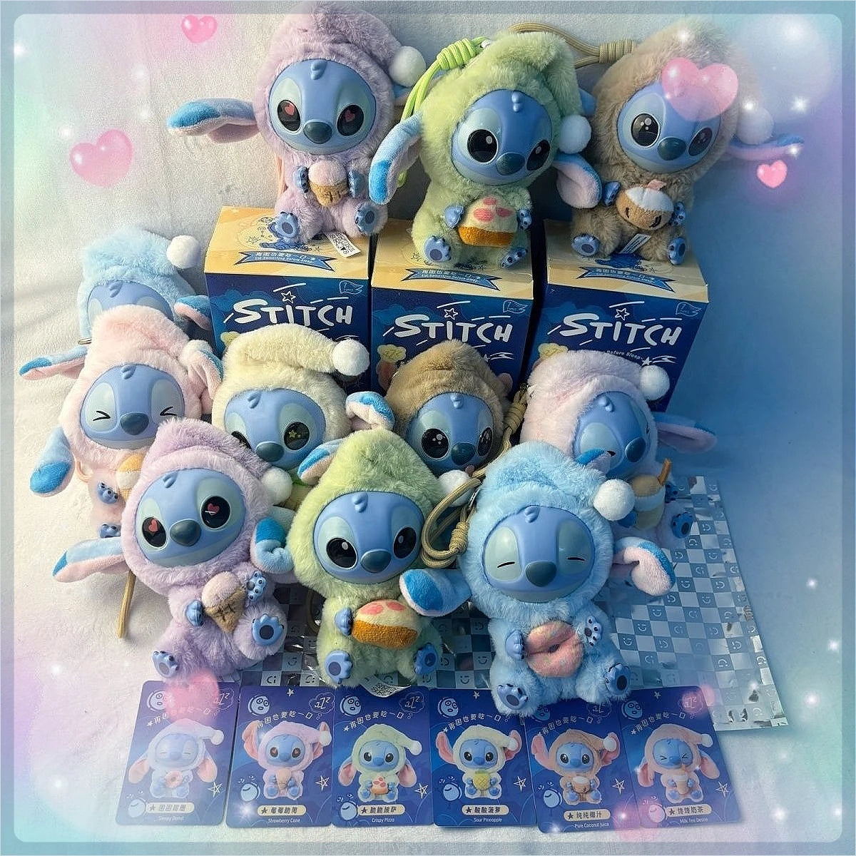 Stitch "Eat Something Before Sleep" Series Vinyl Blind Box – Cute Plush Doll Pendant Ornament, Kawaii Surprise Toy Gift
