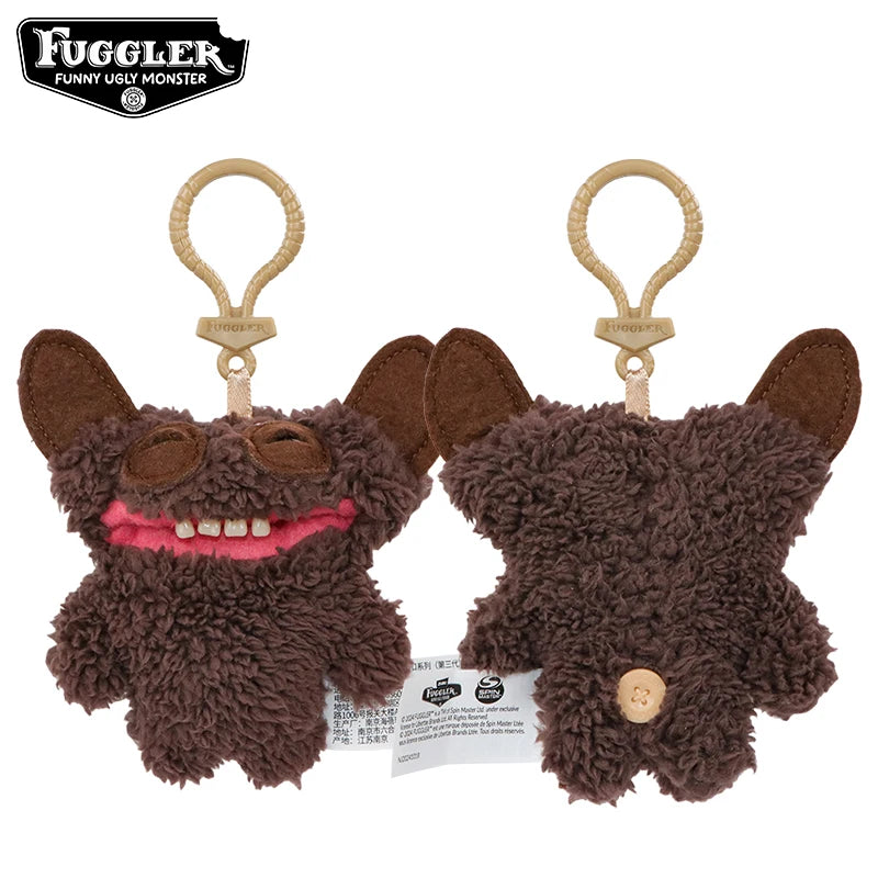 Original Fuggler Tooth Monster Keychain – Cute Wide-Eyed Plush Toy, Funny Ugly Monster Doll Pendant Gift