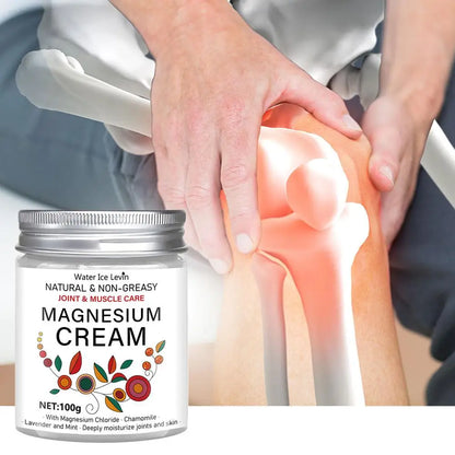 100g Magnesium Joint & Muscle Care Cream - Non-Greasy Daily Moisturizing Formula with Chamomile & Lavender