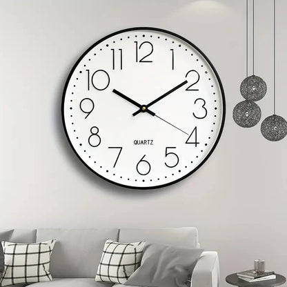 8-Inch Silent Quartz Wall Clock – Hole-Free Minimalist Cubic Digital Clock for Living Room & Bedroom Decor