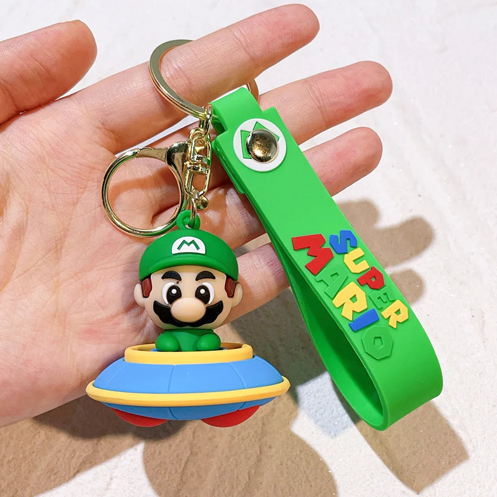 Super Mario Bros Keychain – 27 Cute Cartoon Character Action Figure Toy Doll Gift for Kids