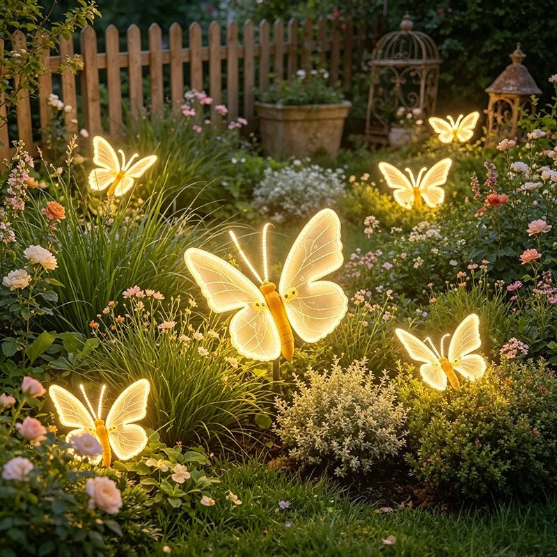 Giant LED Butterfly Decoration - Moving Simulated Insect Light for Outdoor Parties & Holidays