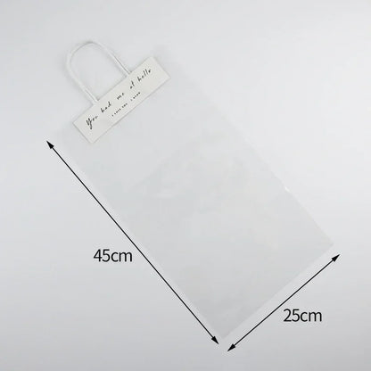 5/10PCS Transparent Flower Wrapping Bags – Gift Packaging with Handle for Weddings, Birthdays, Candy & Flower Box Decor