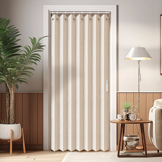 Blackout Folding Door Curtain – 1 Panel Privacy Screen for Living Room, Bedroom, Kitchen, Closet, Room Divider