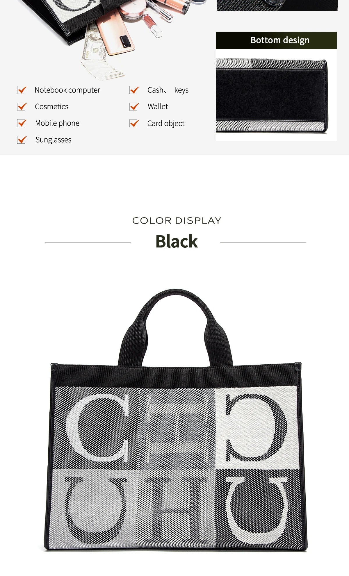 CHCH Women's Shopping Bag 2025 – New Eco-Friendly Flyknit Simple Mommy Bag