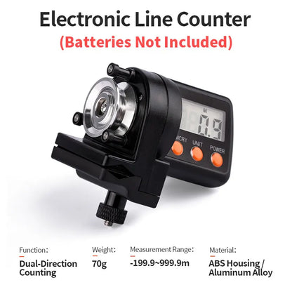 CHILENT 999.9M Digital Fishing Line Counter – ABS Night Display, Fishing Accessories (Battery Not Included)