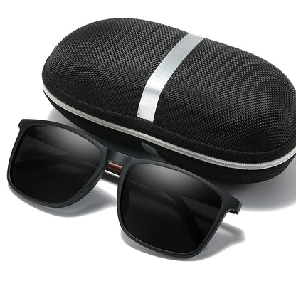 Polarized Sports Sunglasses for Men – Lightweight Comfortable Square UV400 Eyewear with Original Case