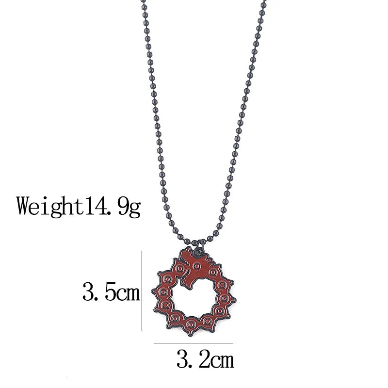 Seven Deadly Sins Anime Keychain - Meliodas & Hawk Pendant Key Ring Jewelry Souvenir for Fans