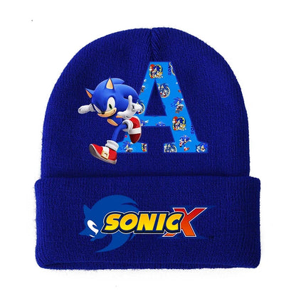 Sonic Cartoon Kids Knitted Hat – Cotton Winter Woolen Cap for Boys & Girls, Cute Anime Headgear Gift
