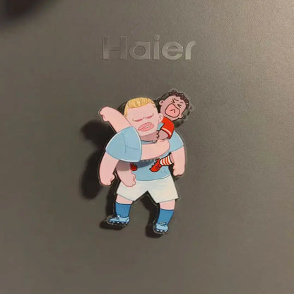 Haaland Spinning Fridge Magnet - Funny Football Cartoon Gift & Fan Collectible Decor