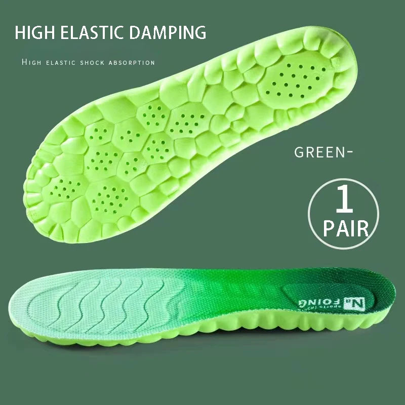 4D Massage Shoe Insoles — Super Soft Latex Sports Insoles with Arch Support, Orthopedic Inserts for Running & Basketball Shoes, Unisex