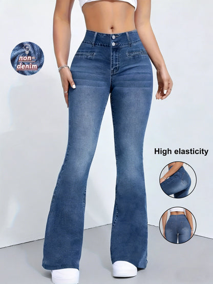 Women's Printed High Waist Leggings - Stretch Wide Leg Fitness & Casual Fashion Pants