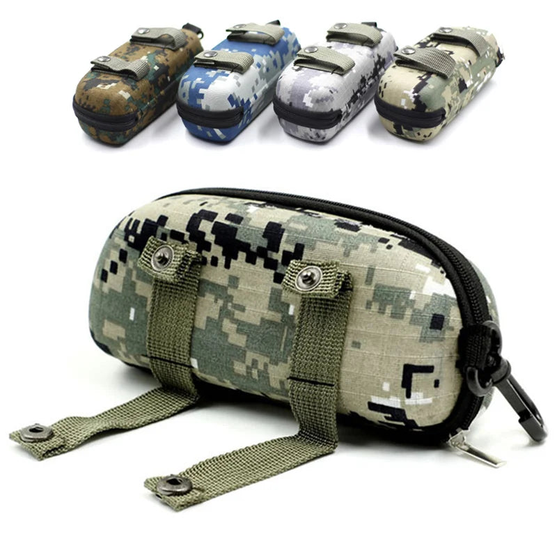 Camouflage Outdoor Sports Glasses Case – Thickened Zipper Sunglasses Storage Box, Anti-Stress & Military Portable