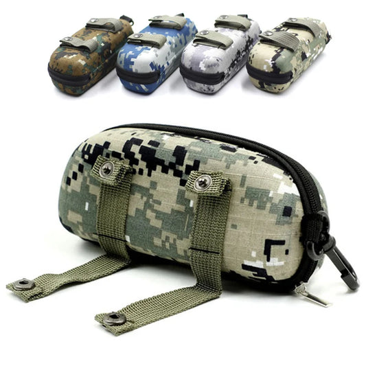 Camouflage Outdoor Sports Glasses Case – Thickened Zipper Sunglasses Storage Box, Anti-Stress & Military Portable