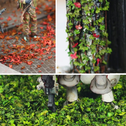 Miniature Leaf Static Model - 35ml Micro Landscape Leaves for DIY Bonsai and Fairy Garden Decor - Sand Table Grass Tufts Accessories