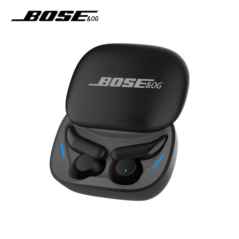 BOSE&OG Wireless Bluetooth In-Ear Headphones – Noise-Cancelling Sleep Earbuds with Mic & Sliding Cover for Sports/Gaming