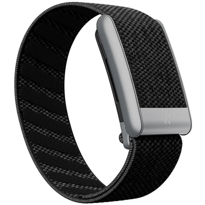 Whoop 5.0 Compatible Nylon Wristband - Black, Silver & Gold Woven Elastic Sports Replacement Strap