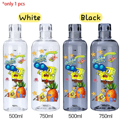 SpongeBob Graduated Water Cup - 500ml/750ml BPA-Free Plastic Bottle