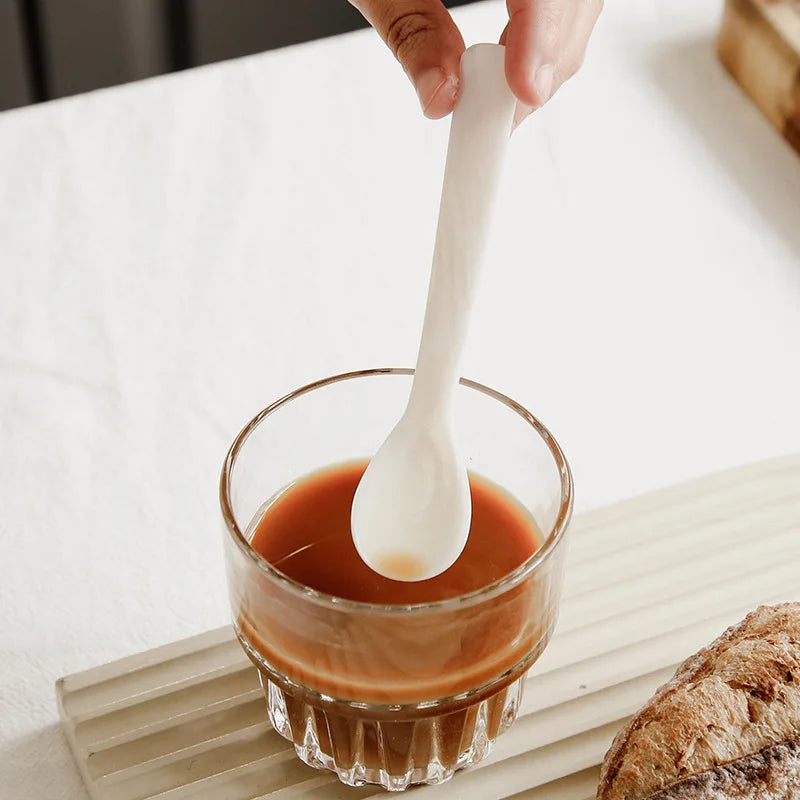 Mother of Pearl Shell Spoon 9-13CM — Natural Seashell Stirring Spoon for Coffee & Desserts
