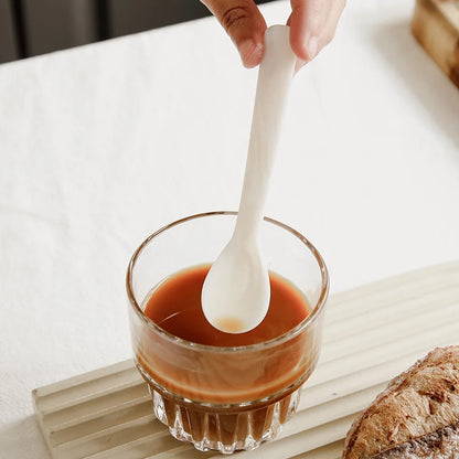 Mother of Pearl Shell Spoon 9-13CM — Natural Seashell Stirring Spoon for Coffee & Desserts