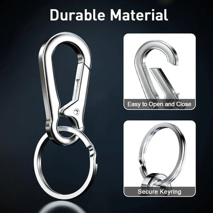 1/5PCS Metal Gourd Buckle Keychain – Strong Carabiner Climbing Hook for Car Keys & Vintage Accessories