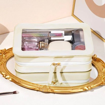 Portable Waterproof Travel Cosmetic Bag – Transparent Dustproof Toiletry Organizer