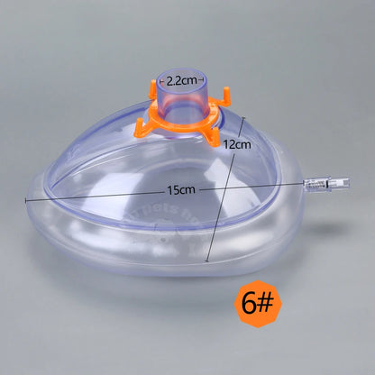 PVC Sterilized Disposable Anesthesia Masks — Resuscitation Face Masks for Adults, Children & Animals (6 Sizes)