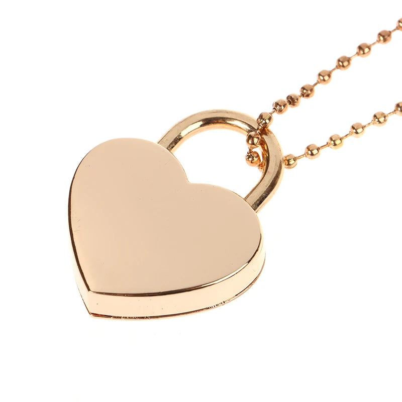 Antique Style Mini Heart-Shaped Padlock – Vintage Gold Key Lock for Diaries, Jewelry, and Weddings with Key