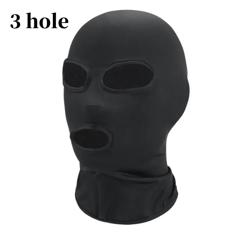 Black Full Face No-Hole Balaclava Hat – Unisex Army Tactical UV Protection Ski Mask for Bike & Motorcycle