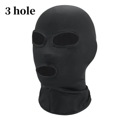 Black Full Face No-Hole Balaclava Hat – Unisex Army Tactical UV Protection Ski Mask for Bike & Motorcycle