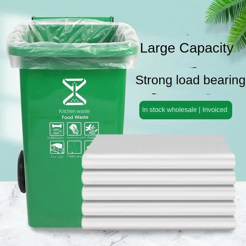 50PCS High-Capacity Garbage Bags – Thickened Disposable Trash Bags for Household & Kitchen Use