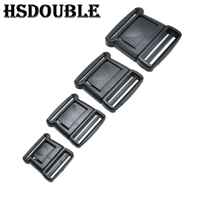 10pcs Black Plastic Center Release Buckle Set – Durable Outdoor Bag & Luggage Fastener Accessories for Travel & Student Bags