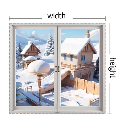 Winter Insulated Window Curtains – Thick Transparent Plastic, Windproof & Cold-Proof Sealing Screens