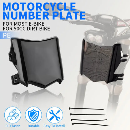 Motorcycle Front Number Plate - Surron, Stark Varg & Talaria Electric Dirt Bike Accessory