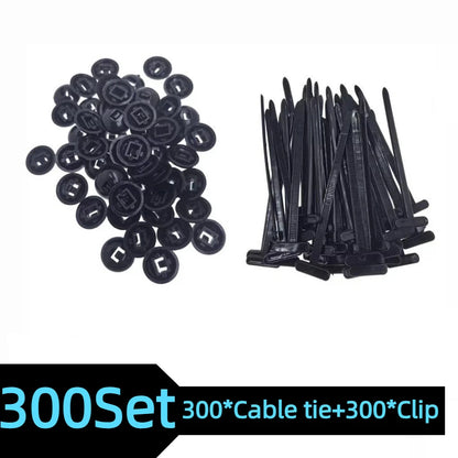 Universal Nylon Cable Tie Buckle - Self Locking Auto Fastener Strap for Car Repair and Cable Management