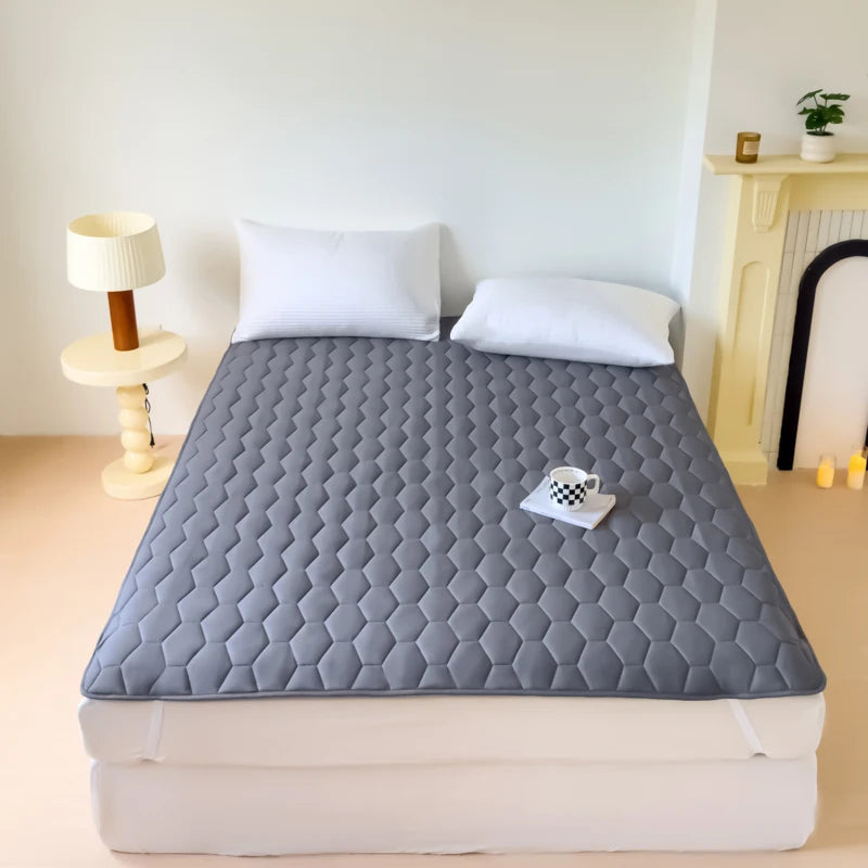Waterproof Quilted Mattress Protector - Thick Breathable Mattress Topper for Single or Double Beds